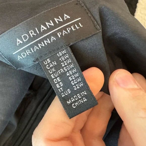 ADRIANNA PAPPEL Darkened Red Metallic Plus Size Cocktail Dress NWT - Picture 10 of 10